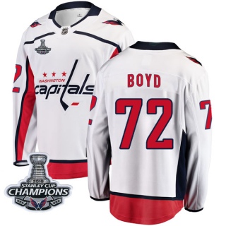 Youth Travis Boyd Washington Capitals Fanatics Branded Away 2018 Stanley Cup Champions Patch Jersey - Breakaway White