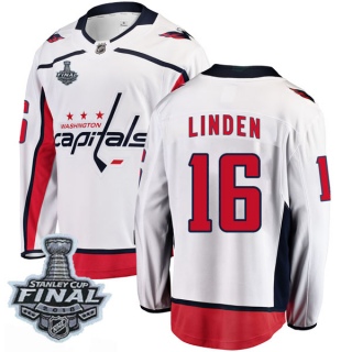 Youth Trevor Linden Washington Capitals Fanatics Branded Away 2018 Stanley Cup Final Patch Jersey - Breakaway White